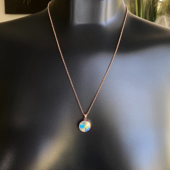 Butler FAC Rose Gold Prism Faceted Crystal Necklace NWT - Picture 2 of 9